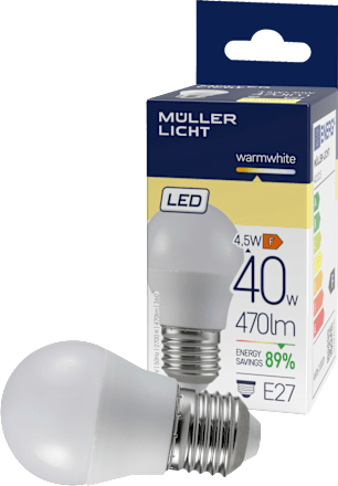 LED Tropfen 40W E27 470lm  Müller Licht