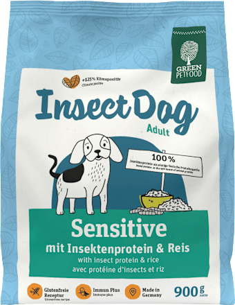 Trockenfutter Hund Sensitive mit Insektenprotein & Reis, Insect Dog, Adult Green Petfood