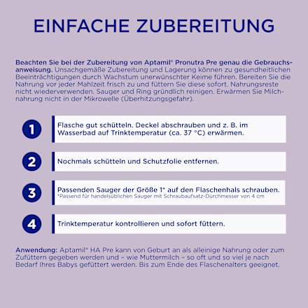 Anfangsmilch Pre HA trinkfertig, von Geburt an, 2x90ml Aptamil