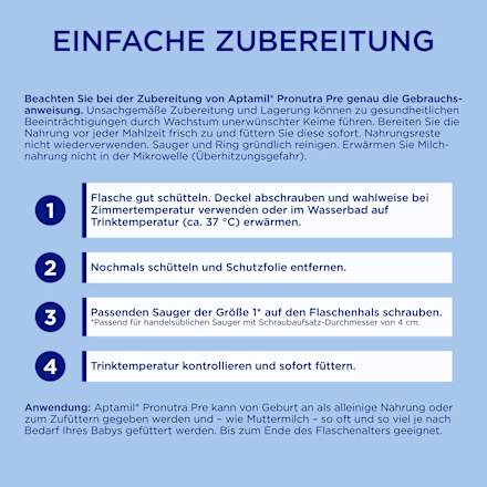 Anfangsmilch Pre trinkfertig von Geburt an, 2x90 ml Aptamil