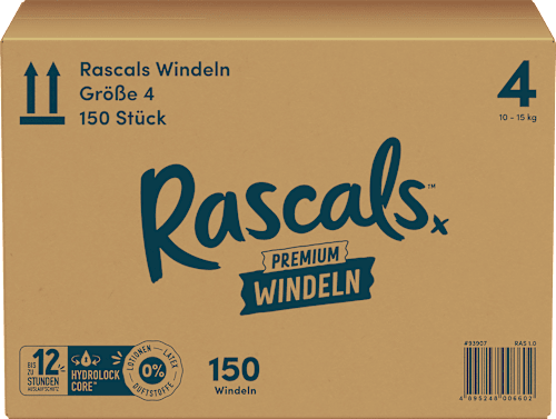 Windeln Premium Gr. 4 (10-15 kg), Monatsbox Rascals