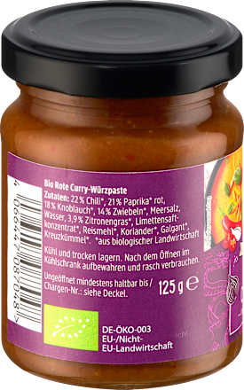 Bio vörös currypaszta dmBio