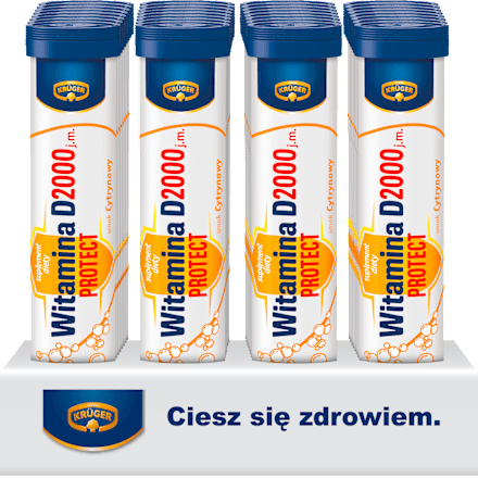 Suplement diety Witamina D Protect 2000 j.m., tabletki musujące KRÜGER