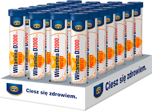 Suplement diety Witamina D Protect 2000 j.m., tabletki musujące KRÜGER