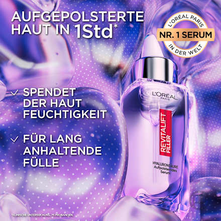 Anti Falten Serum Revitalift Filler 1,5 % Pure Hyaluronsäure L'ORÉAL PARiS REVITALIFT
