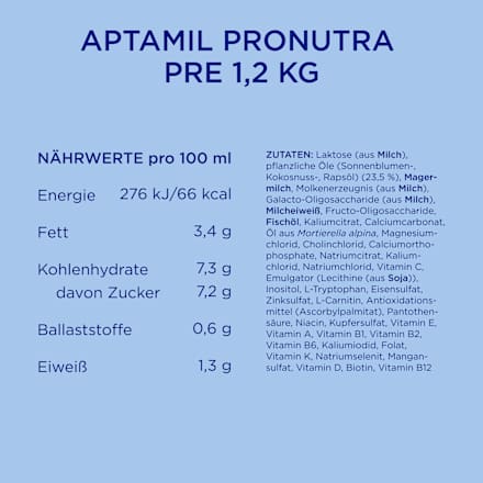 Anfangsmilch Pre Pronutra von Geburt an Aptamil
