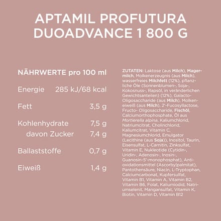 Anfangsmilch 1 Profutura Duo Advance von Geburt an  Aptamil