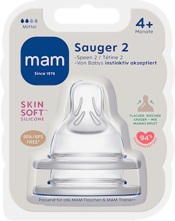 Trinksauger Silikon 2 4+ Monate mam