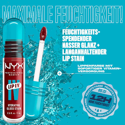 Lipgloss Lip IV Hydrating Gloss Stain 13 Cranberry Splash NYX PROFESSIONAL MAKEUP