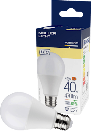LED Birne 40W E27 470lm  Müller Licht