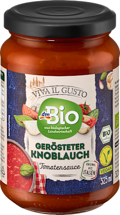 Tomatensoße gerösteter Knoblauch dmBio