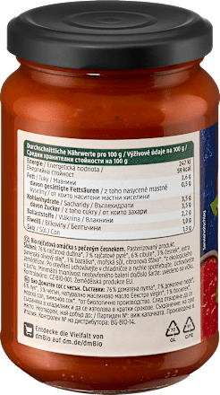 Tomatensoße gerösteter Knoblauch dmBio