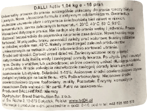 Proszek do prania Activ Plus Dalli