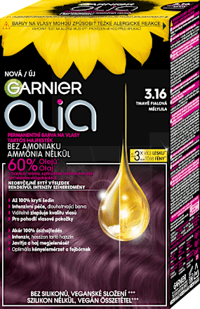 barva na vlasy tmavě fialová 3.16 GARNIER olia
