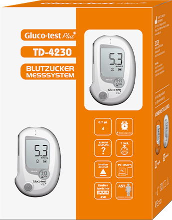 Gluco-test Plus BLUTZUCKER MESSSYSTEM TD-4230 weiß ARISTO