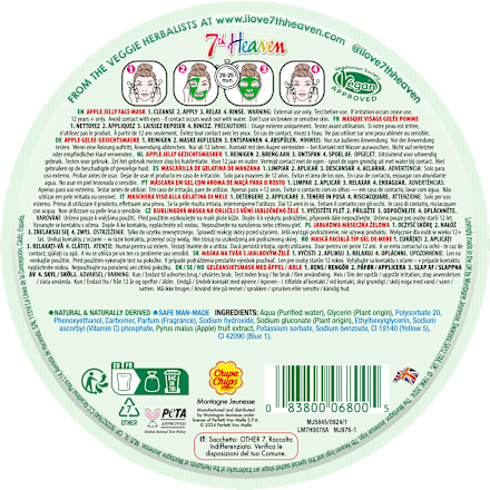 Chupa Chups mască de față pentru copii cu măr și vitamina C 7th Heaven