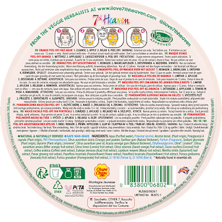 Chupa Chups mască de față pentru copii cu portocale 7th Heaven