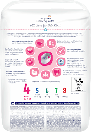 Premium pelene gaćice maxi vel. 4 (8–15 kg) babylove