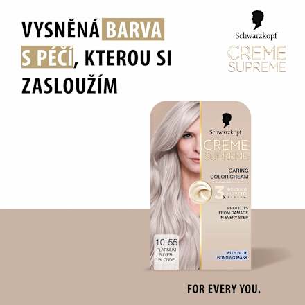 barva na vlasy Creme Supreme 10-55 Chladná stříbrná blond Schwarzkopf CREME SUPREME
