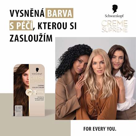 barva na vlasy Creme Supreme 5-60 Světlá čokoládová hnědá Schwarzkopf CREME SUPREME