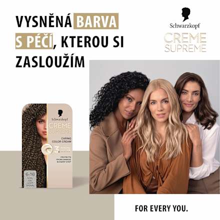 barva na vlasy Creme Supreme 6-16 Chladná popelavě tmavá blond Schwarzkopf CREME SUPREME