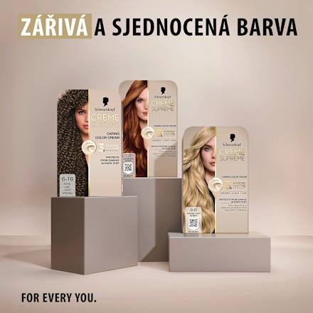 barva na vlasy Creme Supreme 6-16 Chladná popelavě tmavá blond Schwarzkopf CREME SUPREME