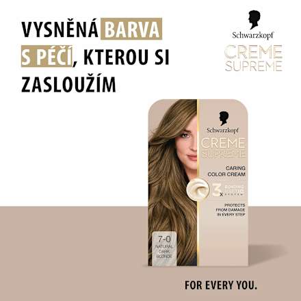 barva na vlasy Creme Supreme 7-0 Přirozená blond Schwarzkopf CREME SUPREME