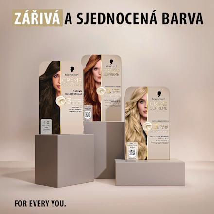 barva na vlasy Creme Supreme 4-0 Přirozeně hnědá Schwarzkopf CREME SUPREME