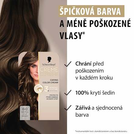 barva na vlasy Creme Supreme 6-0 Přirozená tmavá blond Schwarzkopf CREME SUPREME
