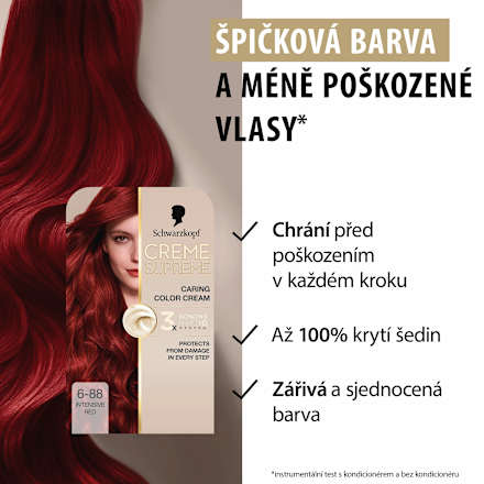 barva na vlasy Creme Supreme 6-88 Tmavá červená Schwarzkopf CREME SUPREME