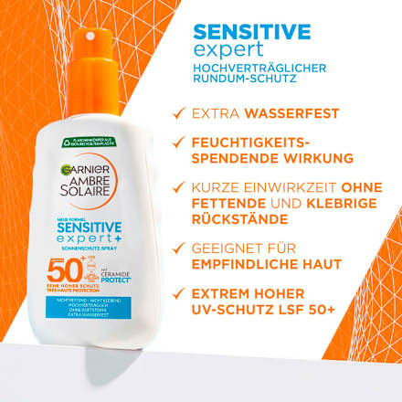 Sonnenspray Sensitive Expert + LSF 50+ Garnier Ambre Solaire