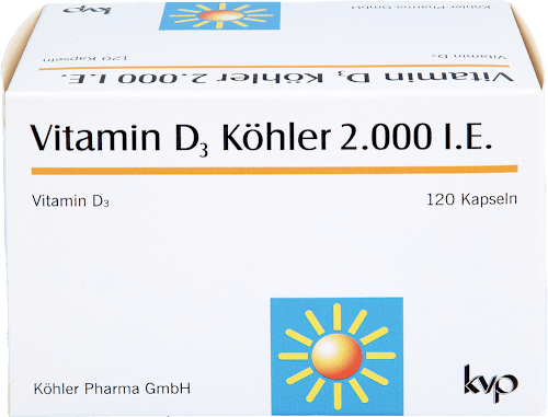 Vitamin D3 Köhler 2.000 I.E. Kapseln 120 St Vitamin D3 Köhler