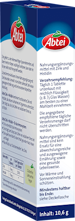 Zink plus Histidin Tabletten Abtei