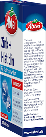 Zink plus Histidin Tabletten Abtei