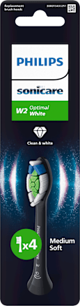 Накрайник за електрическа четка Optimal White, черен цвят Philips Sonicare