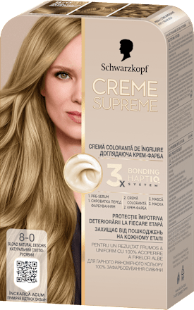 Boja za kosu – 8-0 Natural Light Blonde Schwarzkopf CREME SUPREME