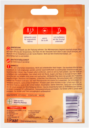 Pads riscaldanti per i piedi (1 paio) Balea