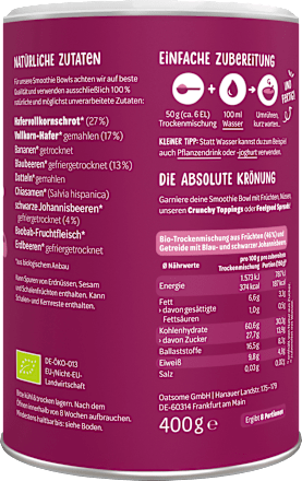 Smoothie Bowl Benjamin Blaubeer oatsome