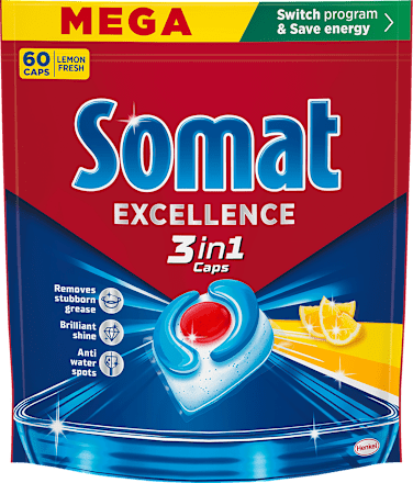 Excellence kapsle do myčky 3v1 Lemon MEGA Somat