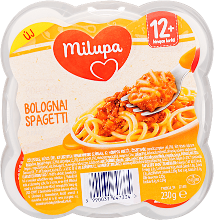 Tálcás bébiétel bolognai spagetti, 12 hónapos kortól Milupa