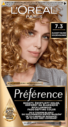Farba do włosów 7.3 Złocisty Blond L'ORÉAL PARiS PRÉFÉRENCE