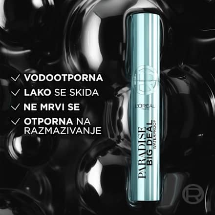 Paradise Big Deal vodootporna maskara – Black L'ORÉAL PARiS