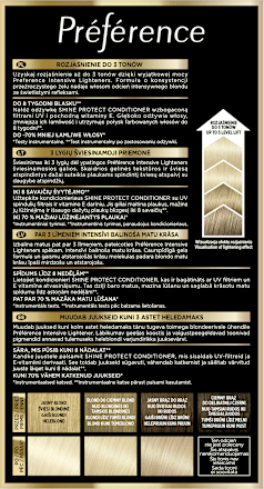 Farba do włosów 01 Bardzo Bardzo Jasny Naturalny Blond L'ORÉAL PARiS PRÉFÉRENCE
