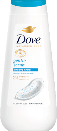 Advanced Care gentle scrub sprchový gel Dove