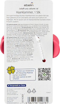 Haarklammer Blume Don't worry be cappy ebelin