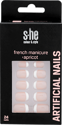 Francia manikűr műköröm, apricot s-he colour&style