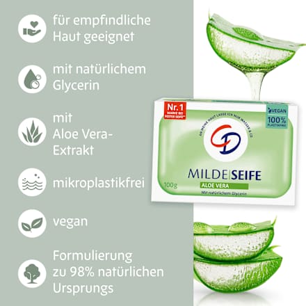 mildes Seifenstück mit Aloe Vera CD
