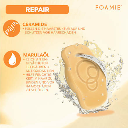 Festes Shampoo Repair mit Ceramiden Foamie