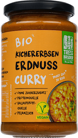 Fertiggericht, Kichererbsen Erdnuss Curry  TRESSBRÜDER