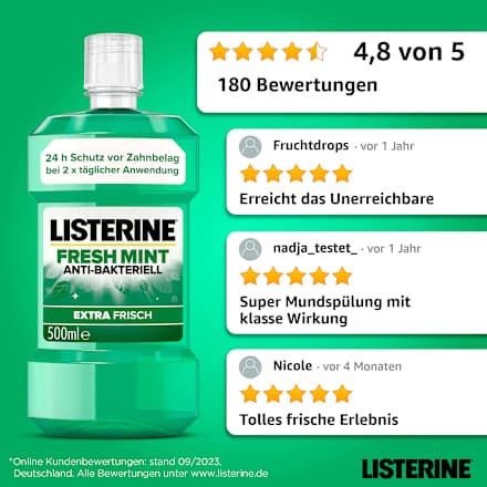 Mundspülung Antibakteriell Fresh Mint Listerine